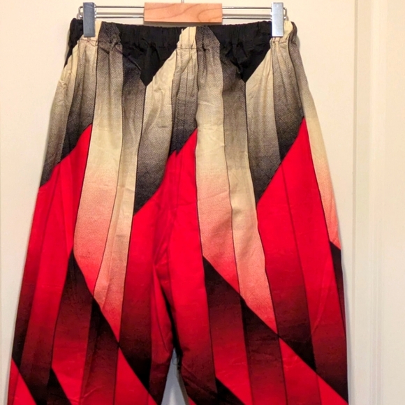 Vintage Swob M Black and Red Patterned Co-Ord Set with Belt - SEE SIZE NOTES - Picture 14 of 16